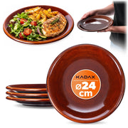 Set di 4 piatti piani KADAX da 24 cm in ceramica.