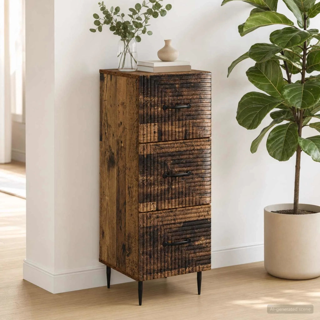 Mobile con Cassetti Legno antico 33 x 34,5 x 89,5 cm 894853