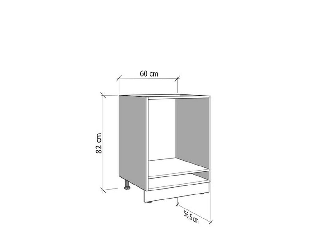 Mobile da Cucina Volvera, Dispensa da Cucina un Cassetto, 60x56.5x82h cm Marrone Rovere Nodi