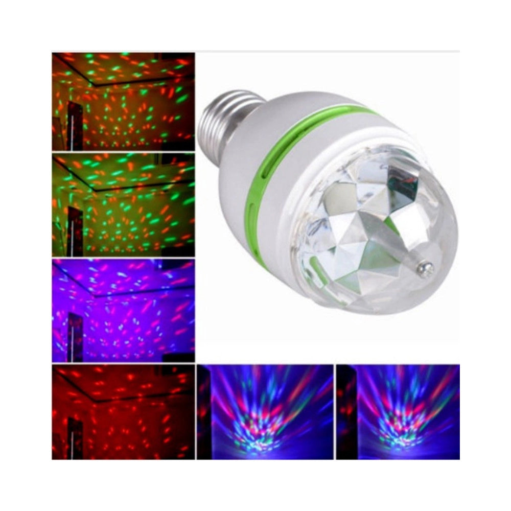 Trade Shop - Lampadina Led Rgb Multicolor Attacco E27 Luce Led Colora Rotante 3watt 3w -