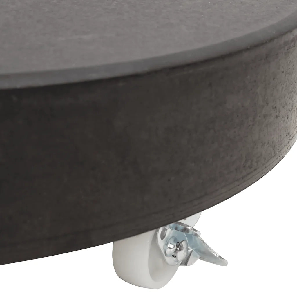 Base per ombrellone-Supporto per ombrellone in Granito 30 kg Circolare Nera