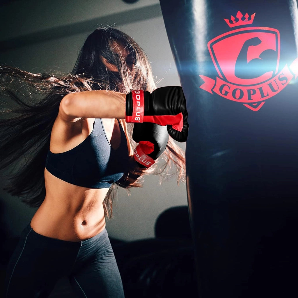 Set sacco da boxe per adulti 29 kg, Sacco da boxe appeso con sotto guanti e guantoni da boxe 12 Once, Ideale per muay thai krav maga taekwondo karate, facile da montare