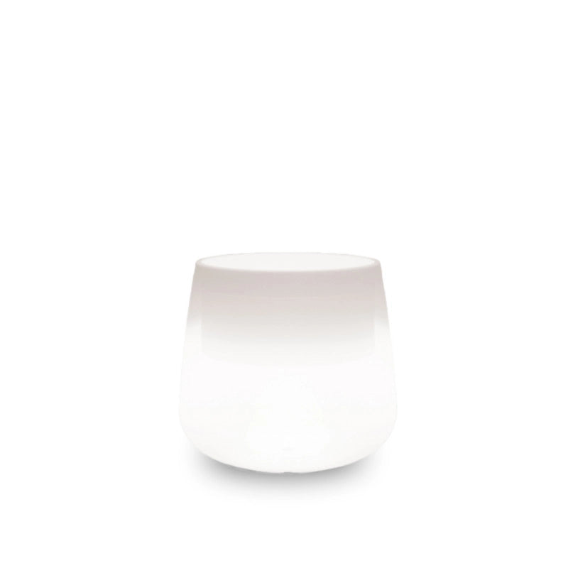 Vaso luminoso moderno di design Ø53 H55 in polimero resistente con LED bianco per interno ed esterno - Made in Italy - Monacis