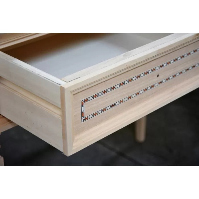 Consolle classica 4 cassetti 1 porta legno grezzo l.98 p.40 h.85 - Mobili 2G