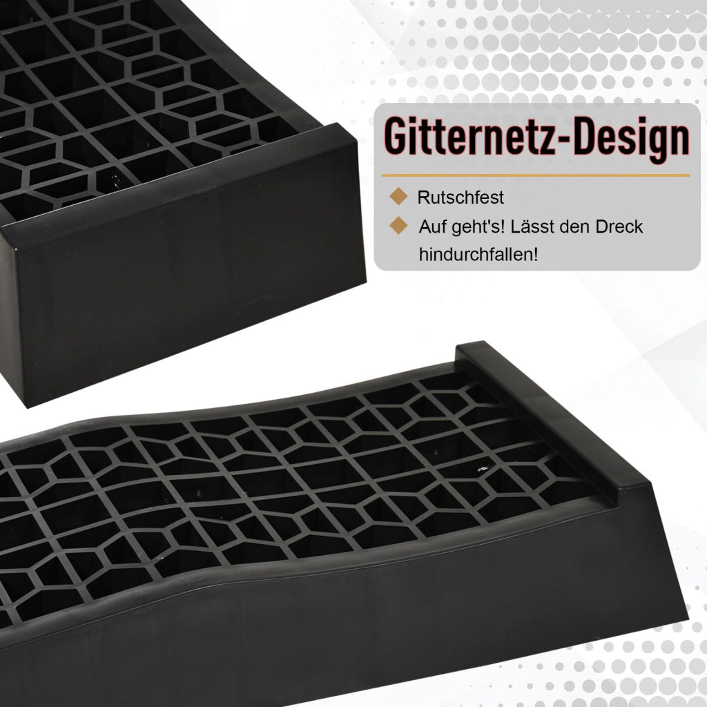 Set Rampette 2 Pezzi ¨C zephmum ¨C Nero, Plastica, 3 Tonnellate