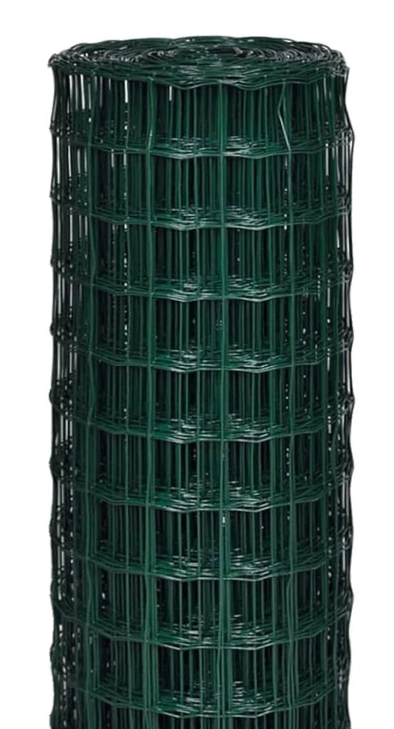 Rotolo Rete Metallica Antiruggine Per Recinzione Lunghezza 25 Metri Varie Altezze Acciaio Zincato Rivestito Pvc Recinzioni Giardino Terrazzo Pollaio Animali Ringhiere Cancelli Gabbie - 1.8x25Mt