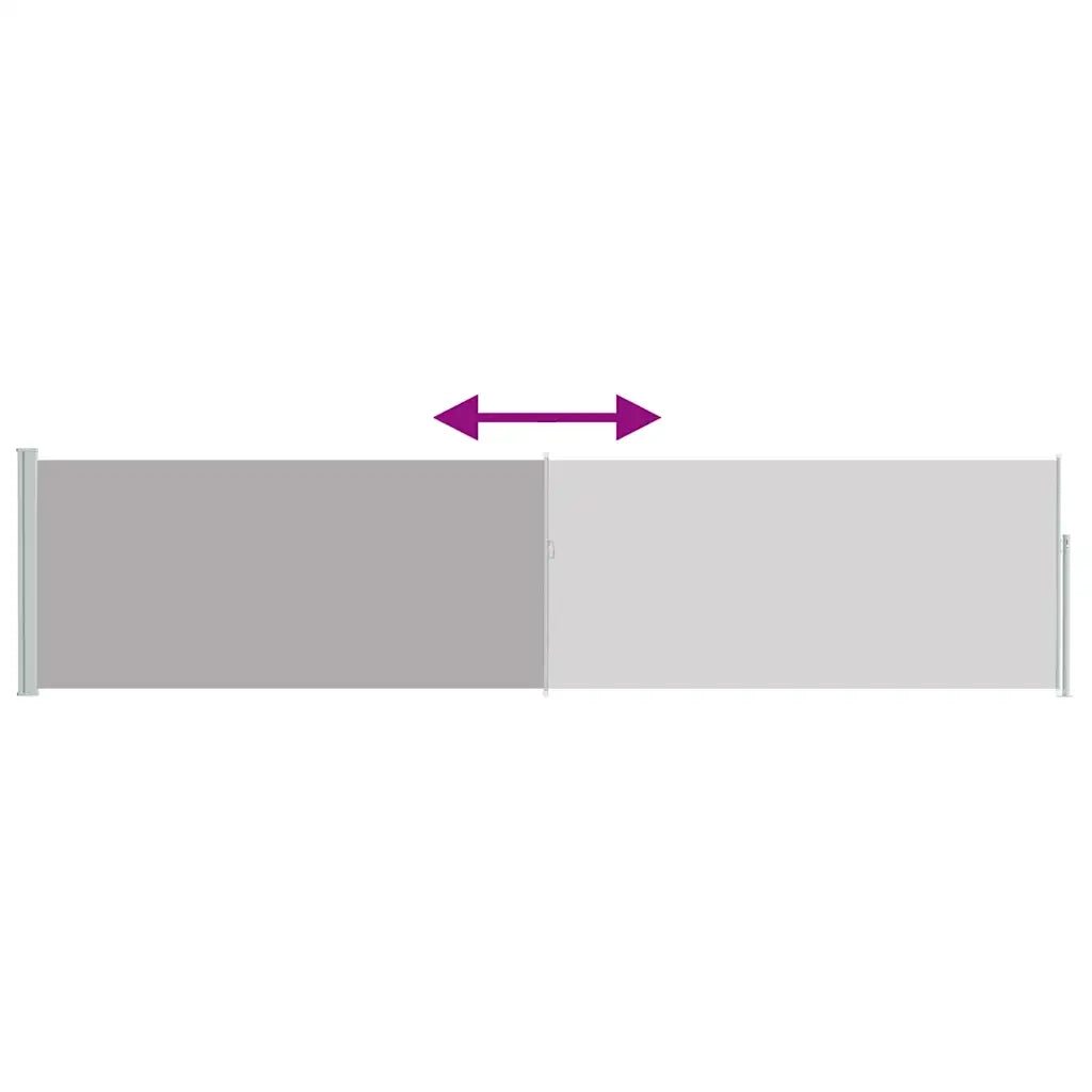 Tenda Laterale Retrattile per Patio-Tenda parasole per balcone 120x500 cm Grigia