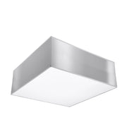 Lampada da soffitto HORUS in PVC grigio quadrato minimalista 1x15W LED E27 IP20