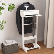 Appendiabiti verticale bianco con cassetto e organizer, struttura leggera in MDF