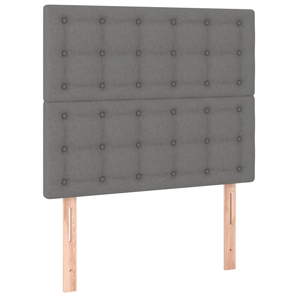 Giroletto a Molle con Materasso Grigio Scuro 100x200 cm Tessuto 3128262