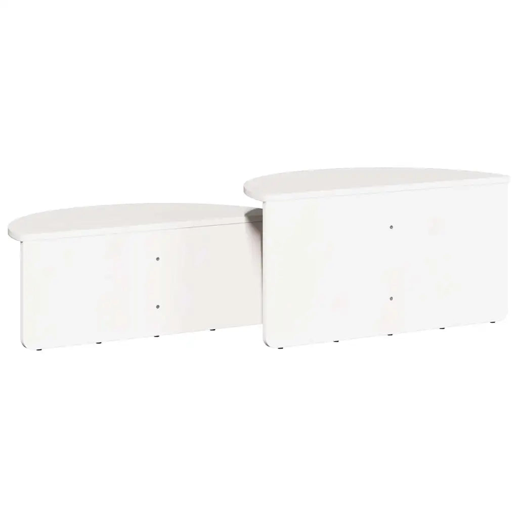 vidaXL Tavolino da salotto 2 pcs Bianco 79 x 39.5 x 40 cm