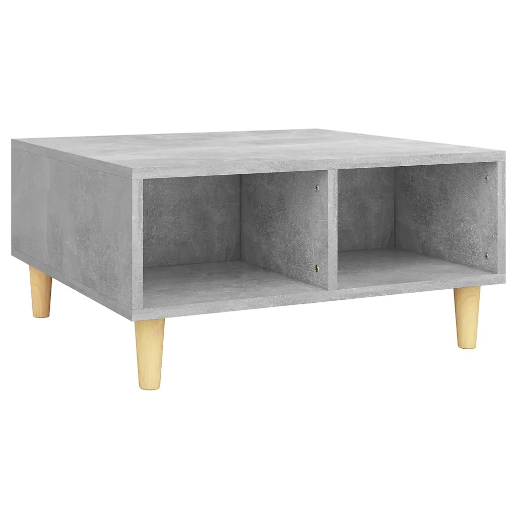 Tavolino da Salotto Grigio Cemento 60x60x30cm Legno Multistrato 805981