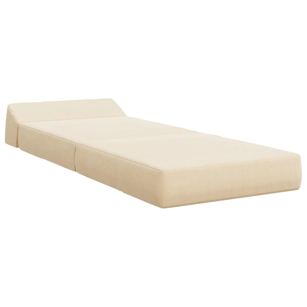 Divano Letto Pieghevole Crema 60 x 70 x 41 cm Tessuto 900065