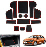 Accessori per VW Polo MK6 2018-2025 2026, matten antislip, matten in gomma per Polo 2024, matten per console centrale, matten per portellone, compatibili con accessori VW Polo MK6 (bianchi)