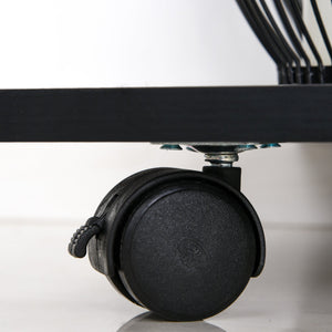 Mobile Porta Stampante 1 Cassetto 2 Ripiani 60x40x68,5 cm in Legno  Nero