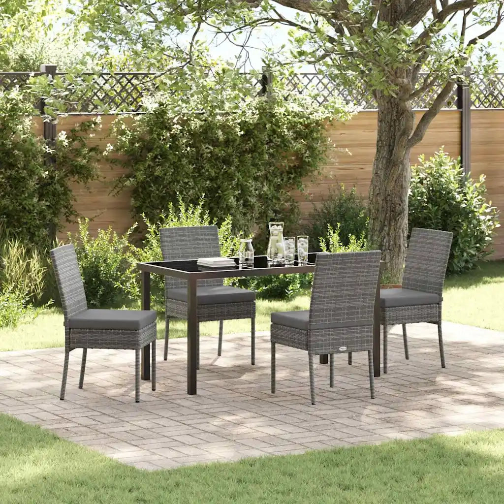 Set da Pranzo per Giardino 5 pcs Grigio 3379214