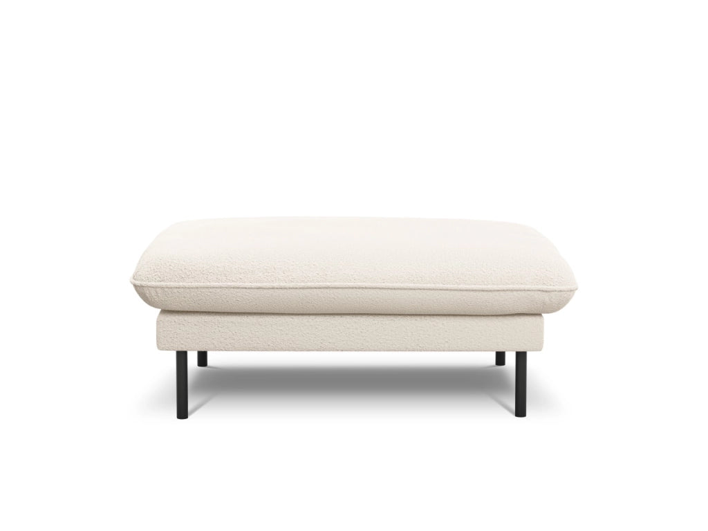 Cosmopolitan Design - Pouf "Vienna" in bouclé beige 