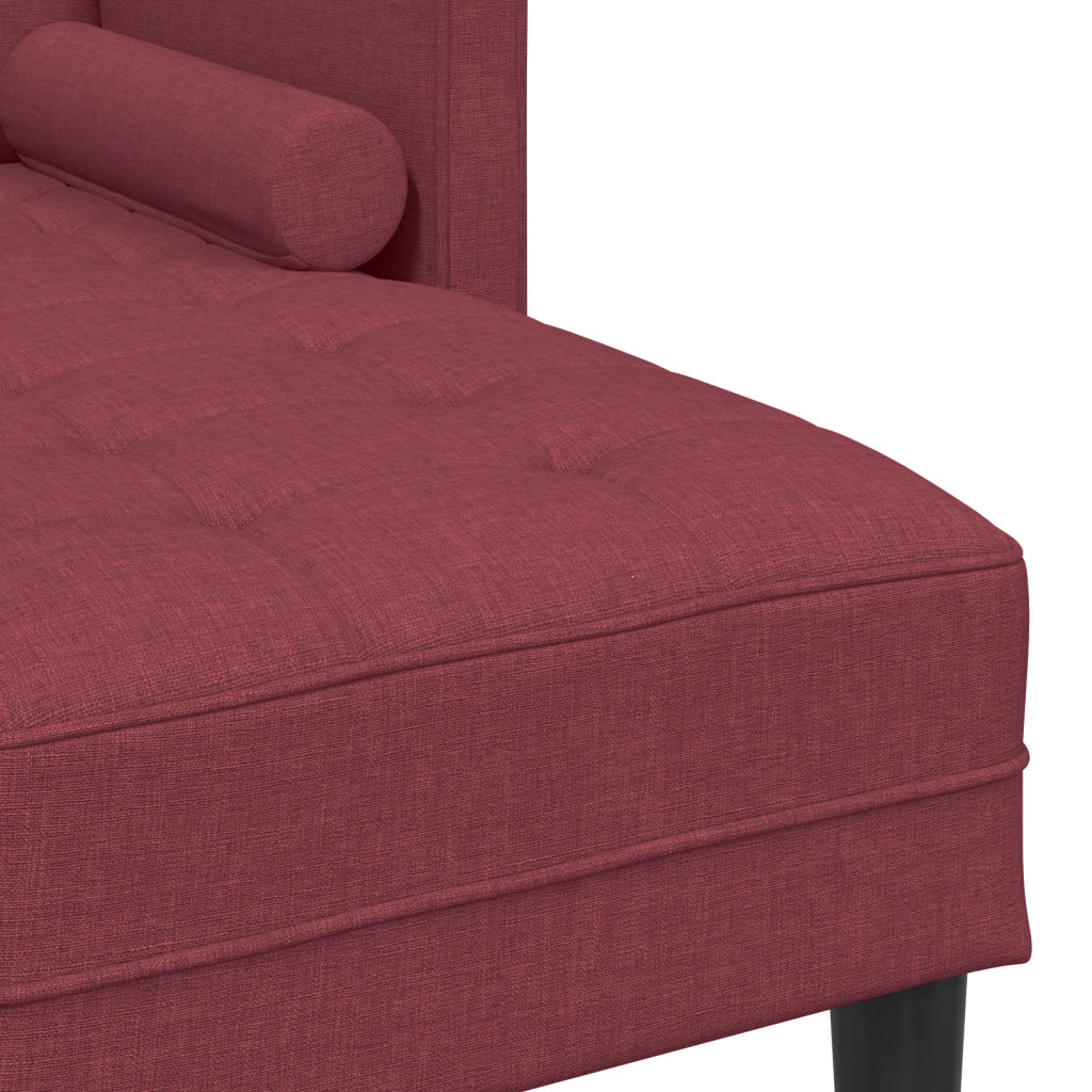 Set divani 2 pezzi con cuscini in tessuto bordeaux