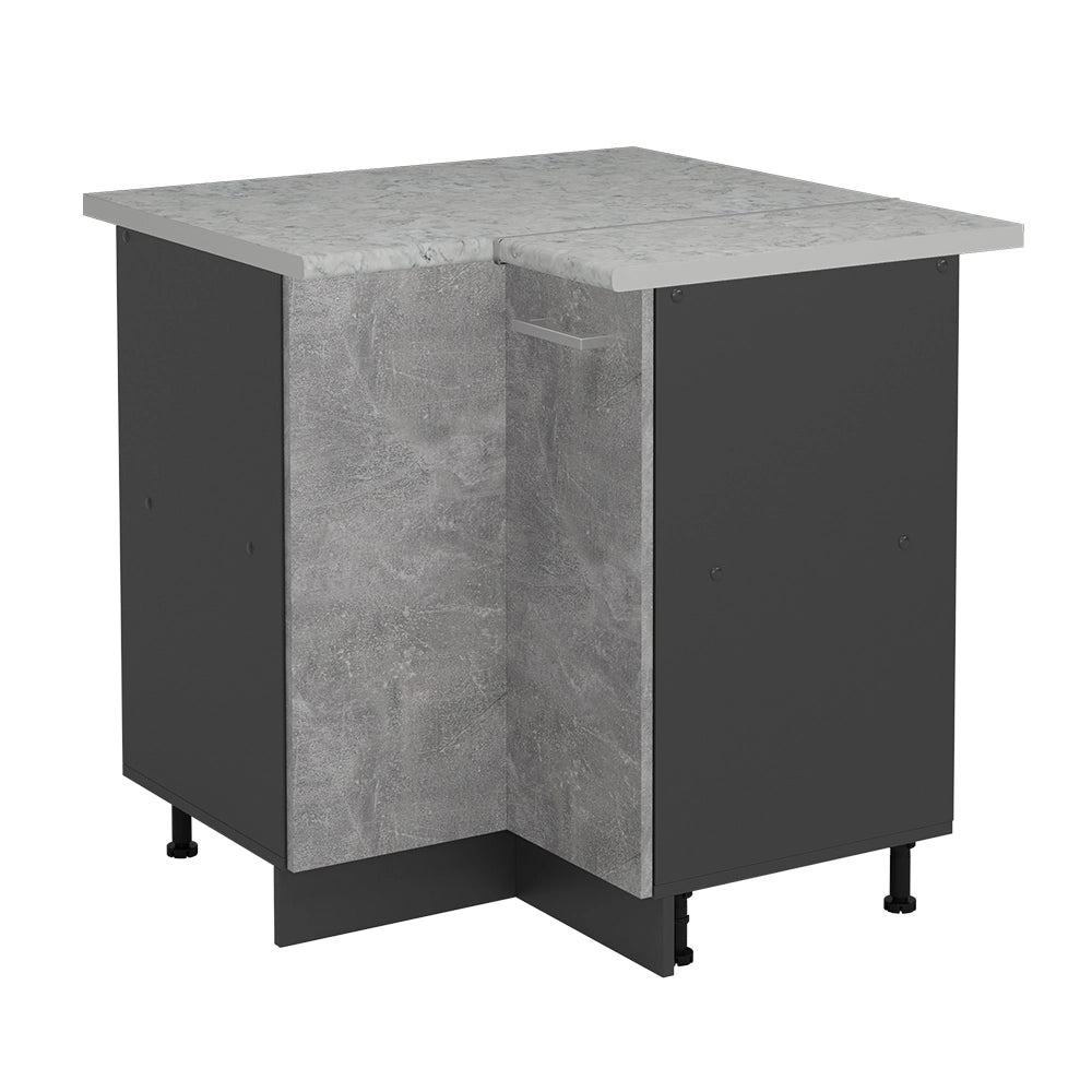 Vicco Mobile ad angolo cucina Calcestruzzo 75.6 cm PL Marmo