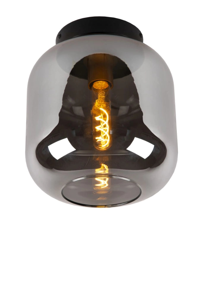 Plafoniera tonda vetro fumé Joanet 1xE27 40W Lucide