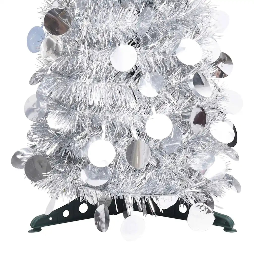 Albero di Natale Artificiale Apribile Argento 120 cm PET 320991