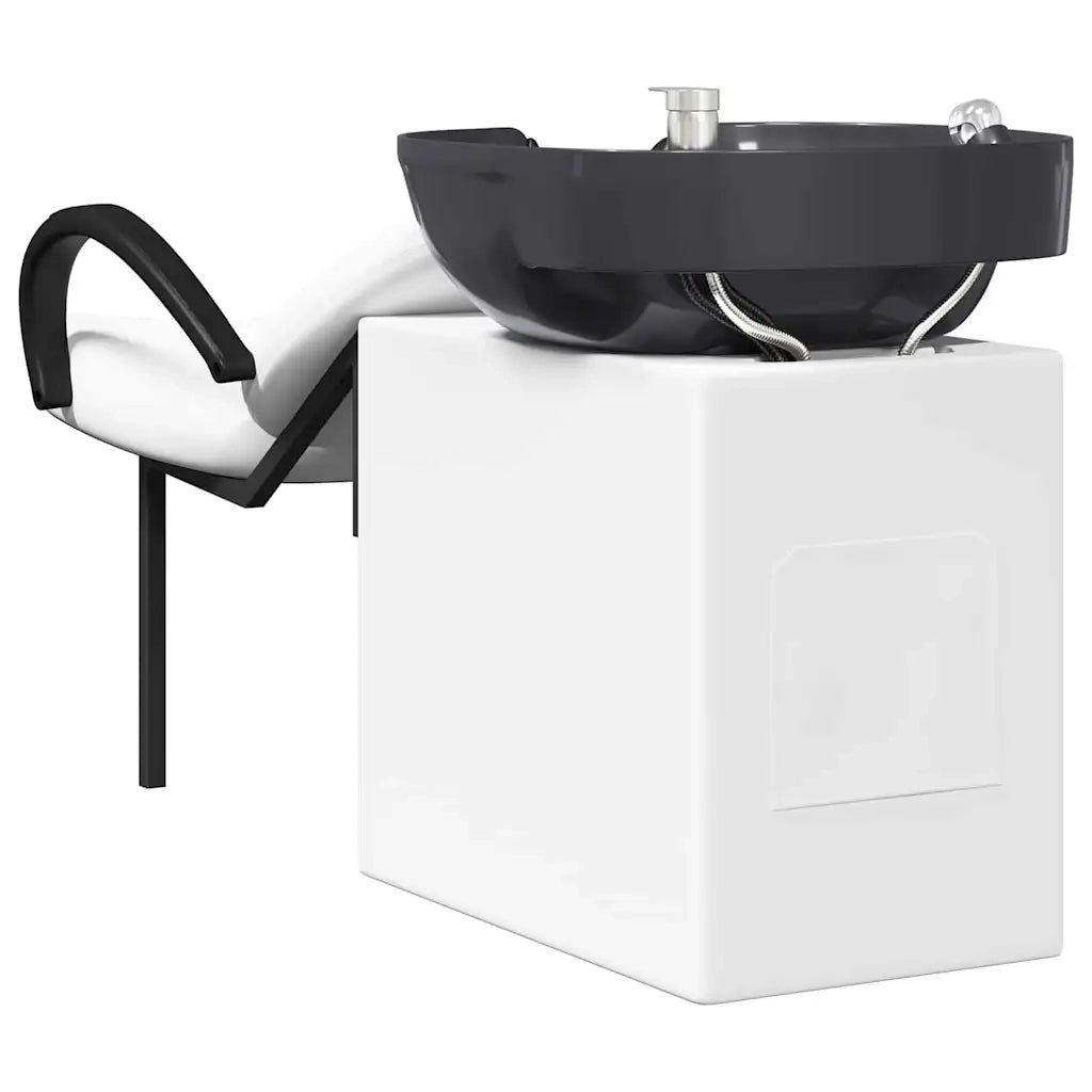 Sedia per Shampoo Bianco e Nero 136 x 60 x 92 cm PVC 42009071