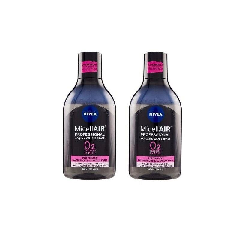 SET 2 NIVEA PROFESSIONAL 400ML ACQUA MICELLARE BIFASE