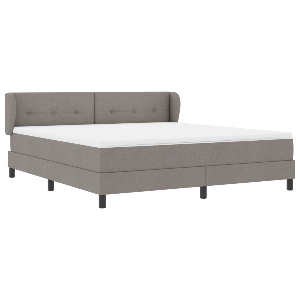 Letto a Molle con Materasso Grigio Chiaro 80x200 cm Tessuto Set di 5