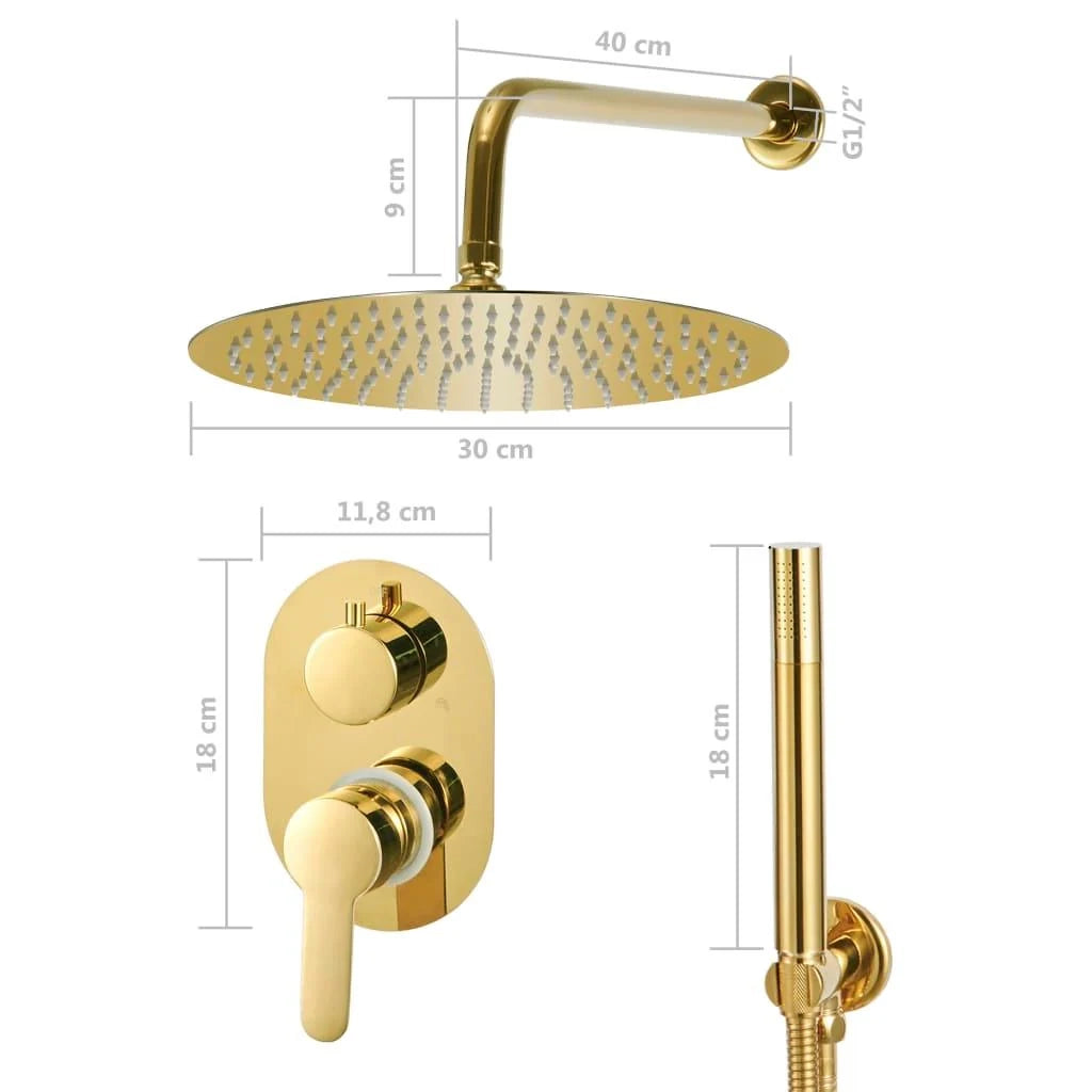 Set completo per sistema doccia con soffione doccia in acciaio inox dorato 02_0003107