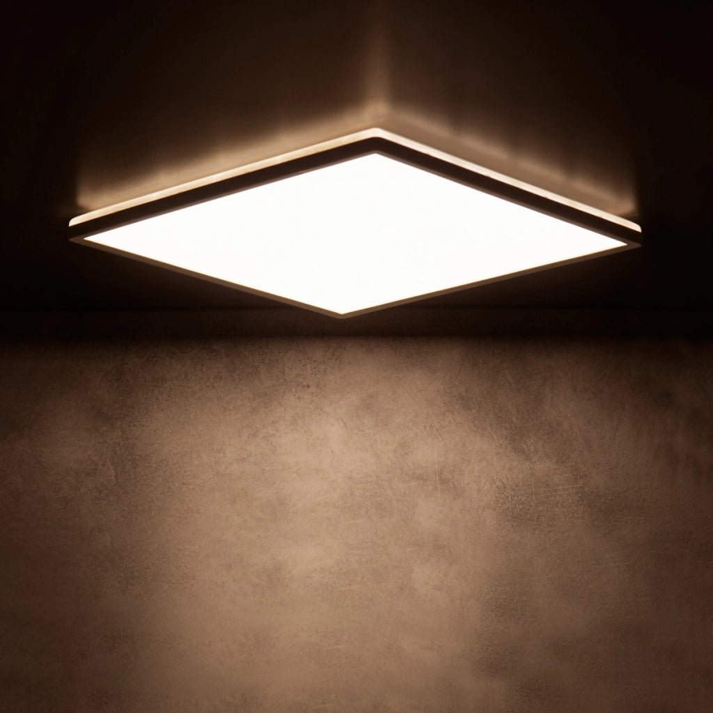 Plafoniera LED 12,3W quadrata 22,5cm nera IP54 3CCT