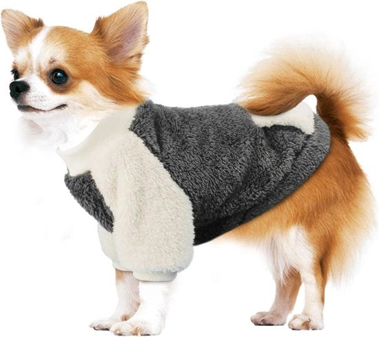 Pantaloni da caccia per piccoli cani con sacchetti di lana calda per piccoli cani/puppy, grigio, taglia XXL