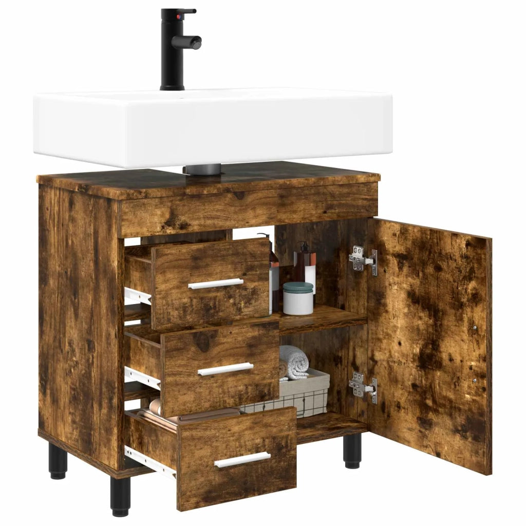 Mobiletto da bagno Rovere Fumo 60 x 35 x 60 cm