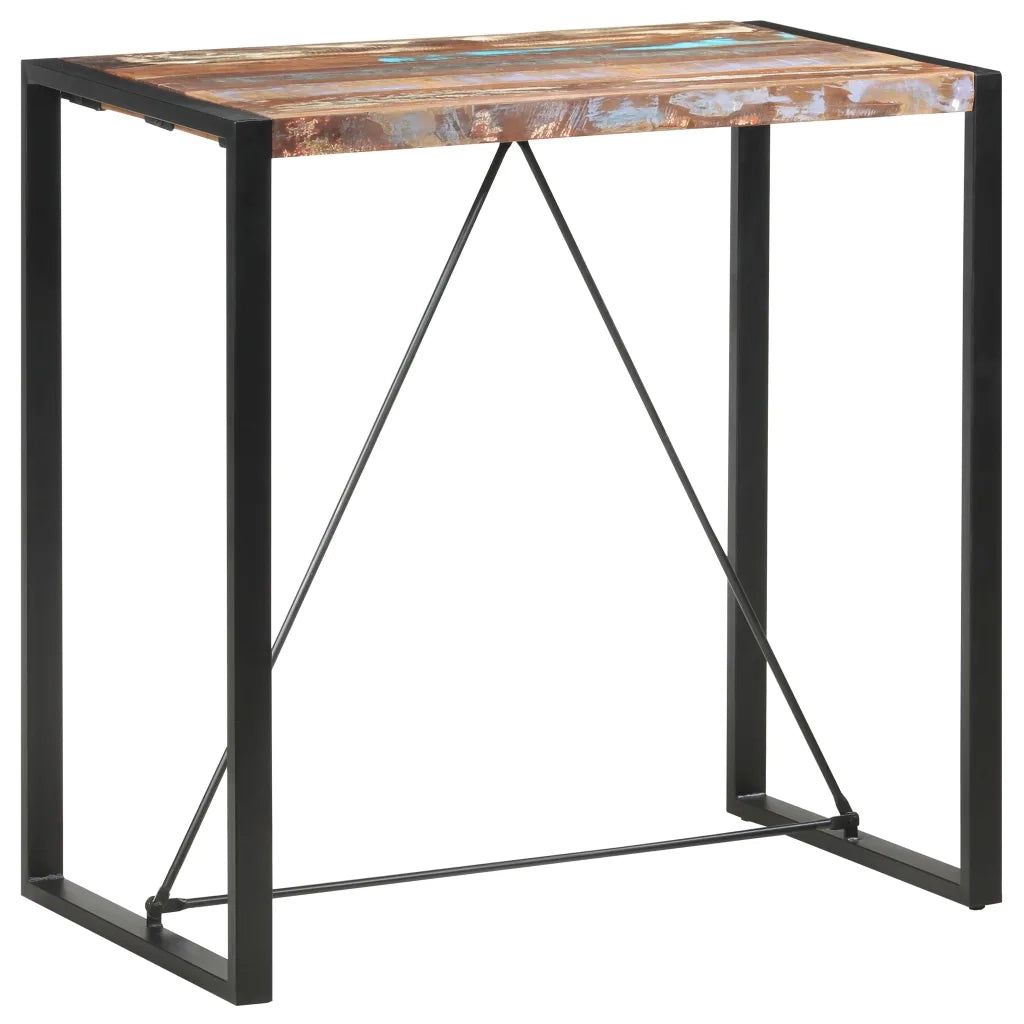 Tavolo da Bar 110x60x110 cm in Legno Massello di Recupero 285955