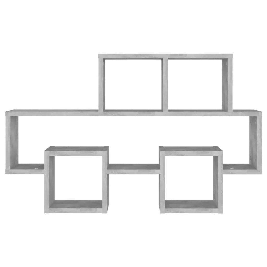 Scaffale Muro | Mensola a parete Auto Grigio Cemento 82x15x51 cm Legno Multistrato