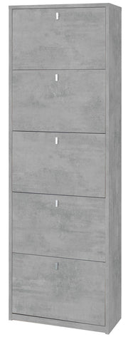 Scarpiera 5 Ante 63x190x29 cm Cemento