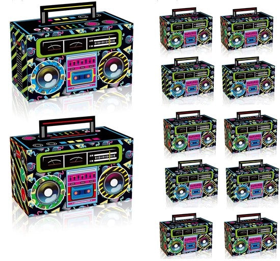 12 Pezzi di Radio a Sostegno per Decorazione - Retro - 12 Stuks