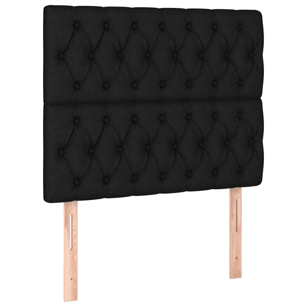 Letto a Molle con Materasso e LED Nero 120x200cm in Tessuto 3135103