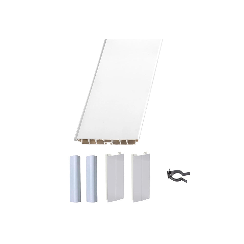 Zoccolo Per Cucina Battiscopa Set Da 2 Pezzi Da 2 Metri E 1 Pezzo Da 1 Metro Altezza 10 Cm Con Kit Unione Bianco