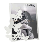 porta foto butterly grande Bianco in Ferro 24x26cmh(18x24formatofoto)