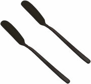 Set di 4 coltelli da tavolo in acciaio inossidabile a forma allungata - Ideali per formaggi, torte e dessert - Nero - 165 cm × 18 cm