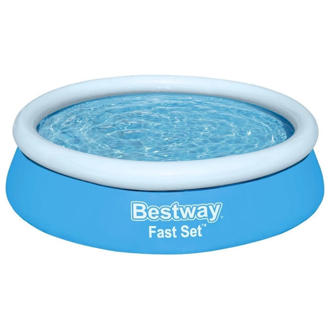 Bestway, Piscina Fast Set, 183x51 cm, Gonfiabile, Rotonda, Blu e Bianco
