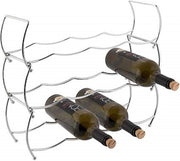 Scaffale per vino - argento - ca. 43 x 42 x 15 cm - scaffale per bottiglie di vino