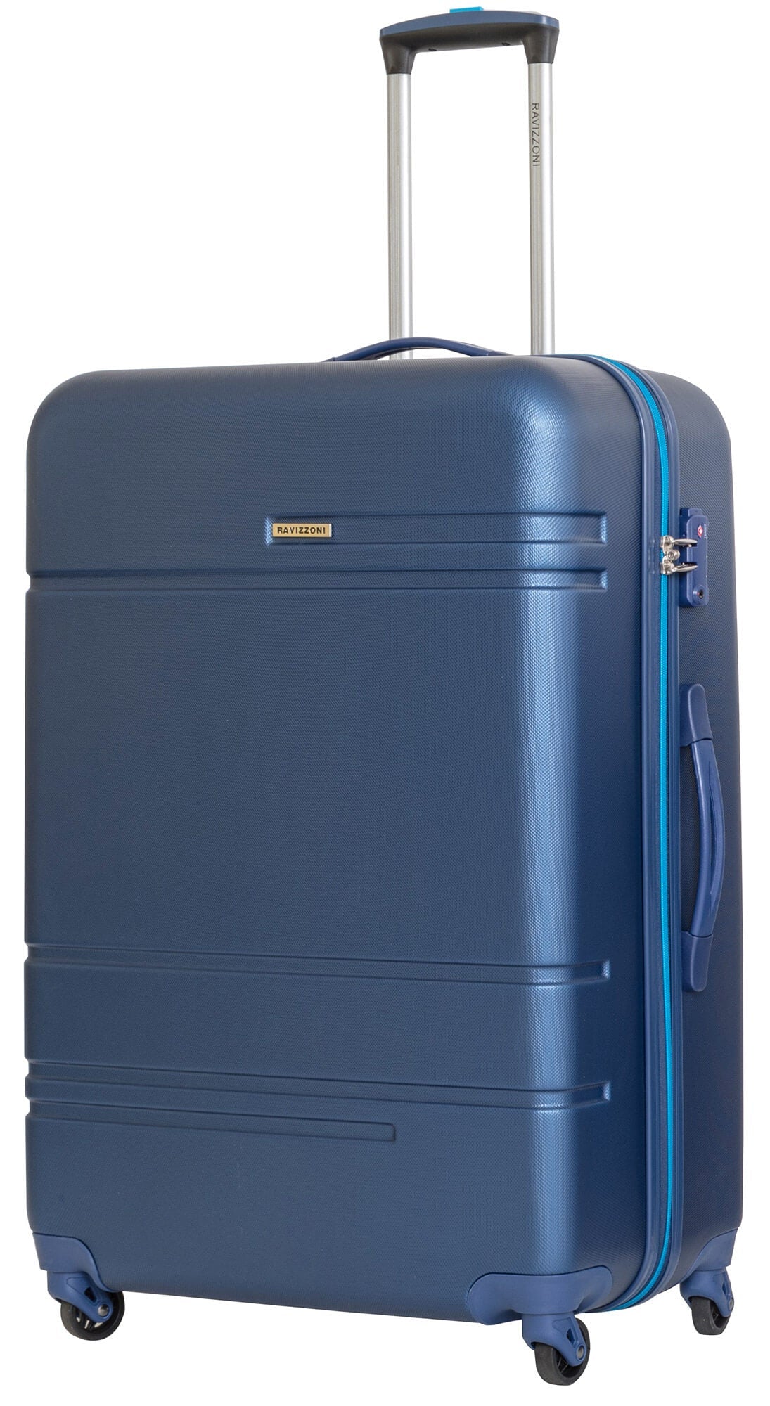 Trolley Valigia Grande Rigida in ABS 4 Ruote TSA Ravizzoni Sangria Blu
