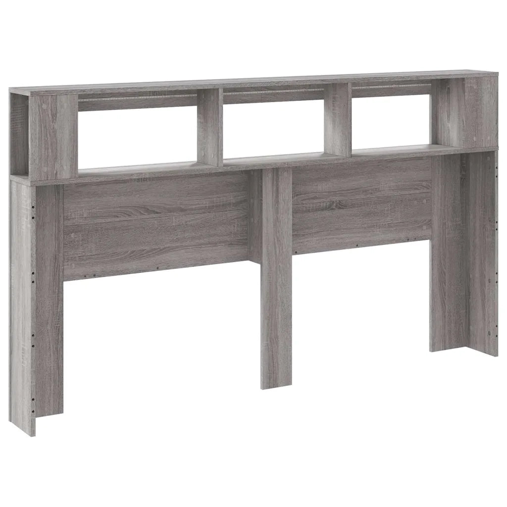 Testiera LED-Testata con LED-Testiera Decorativa Grigio Sonoma 180x18,5x103,5 cm Legno Multistrato