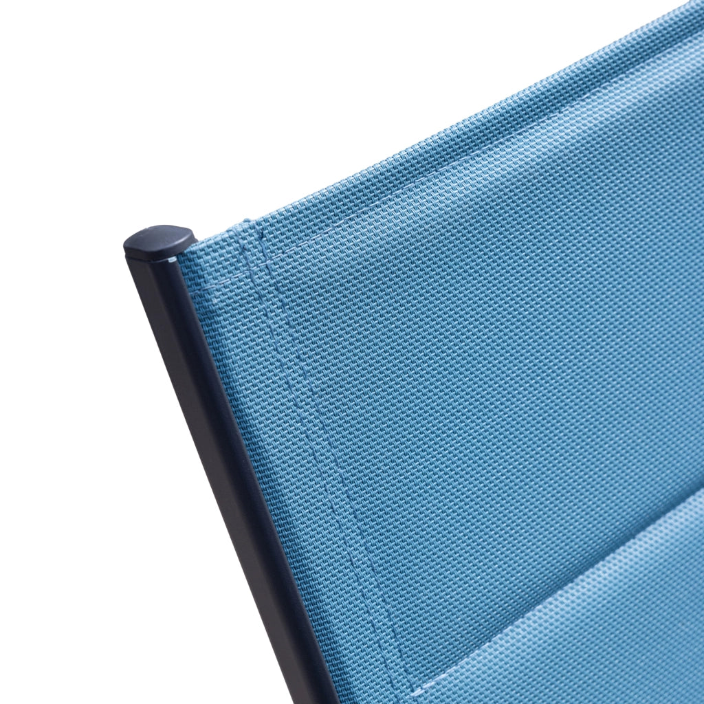 Lettino BARBADOS in textilene grigio-blu - alluminio antracite