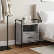 Mobiletto da Letto Appeso Sonoma grigio 40 x 30 x 50 cm 8013560