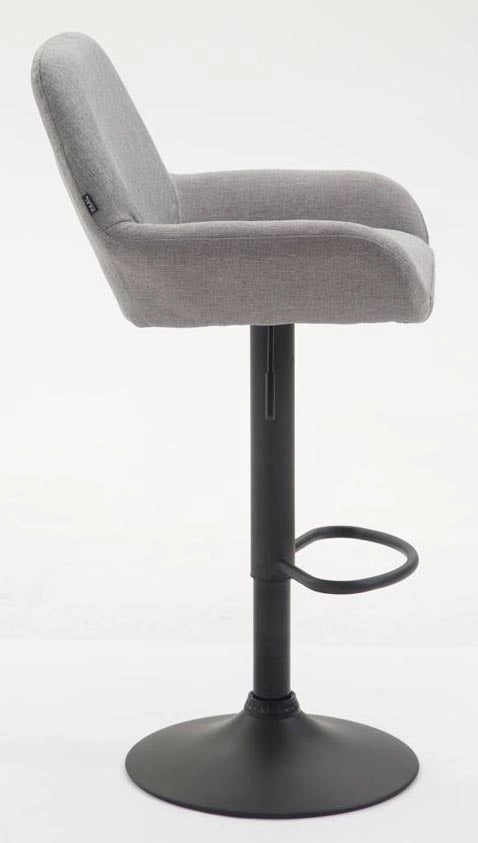 Set 2 Sgabelli Braga in tessuto grigio,nero