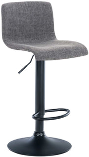 Sgabello HOVER in tessuto grigio chiaro,Metallo nero opaco