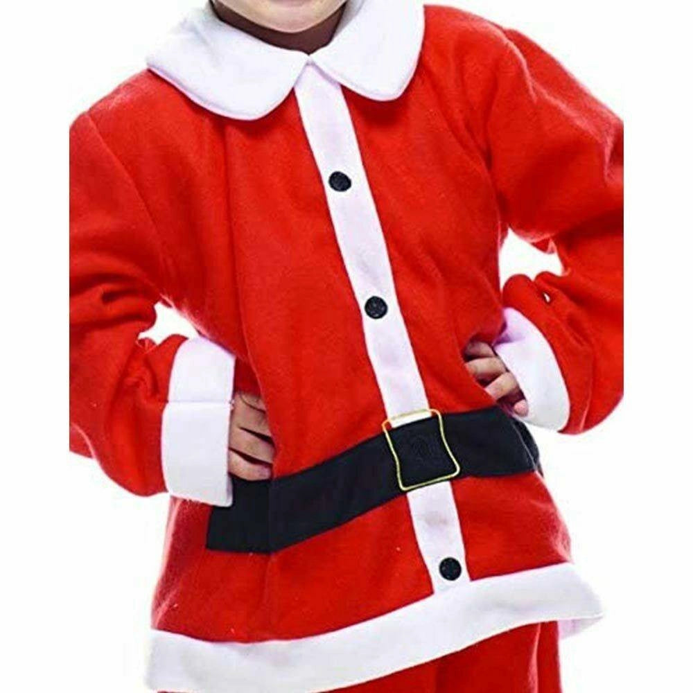 Trade Shop - Costume Babbo Natale Eco Bambino Taglia Unica Con Cappello E Abito Natalizio -