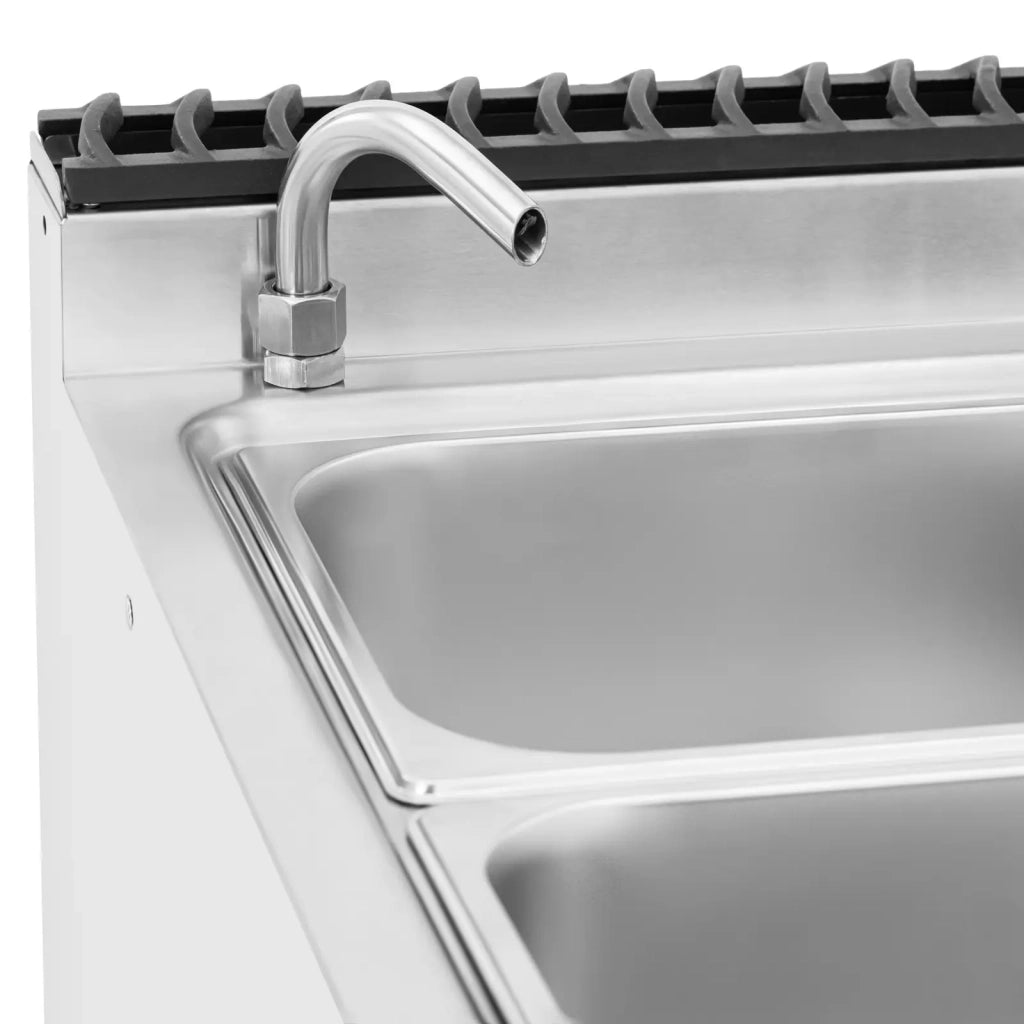 Bagnomaria 3000W GN 1/2 GN 1/3 rubinetto base mobile (40 x 73 cm) acciaio inox 14_0008295